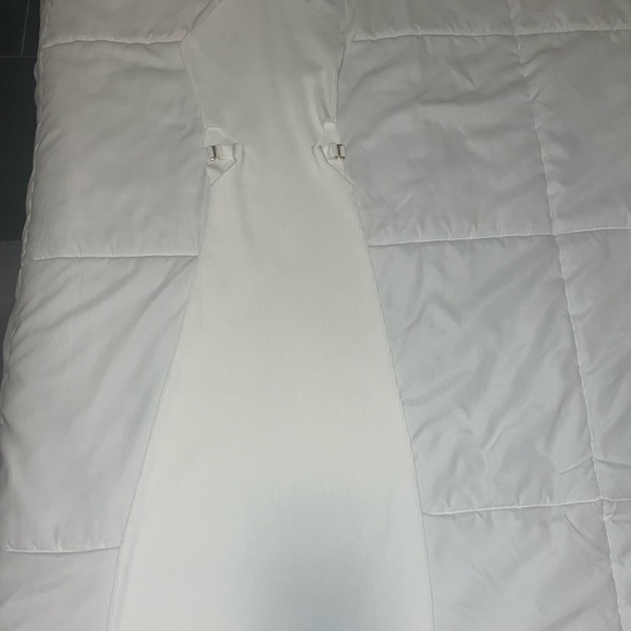 Dion Lee lustrate fork dress, cut-out detail. Ivory - Picture 5 of 8